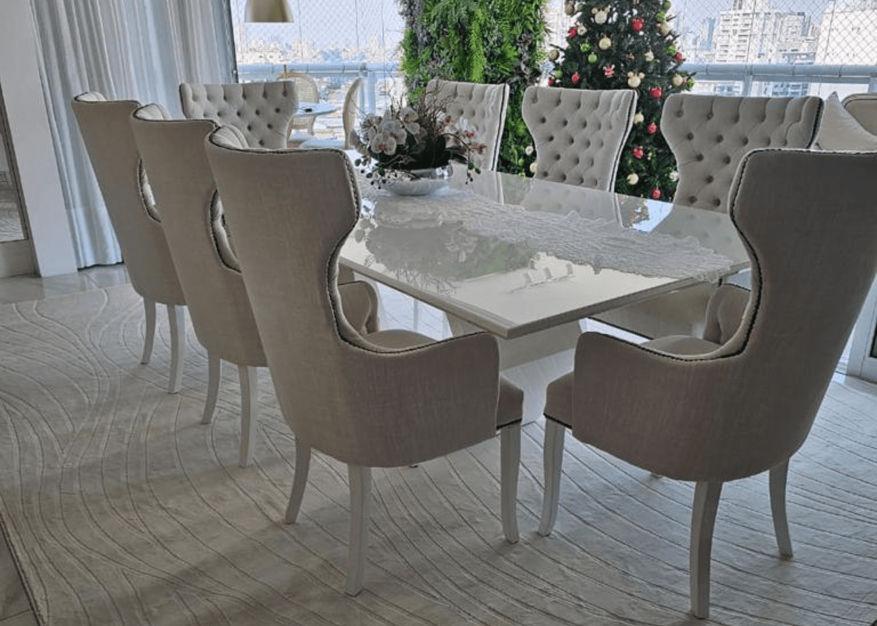 Mesa De Jantar Esplendor Vidro Extra - Pronta Entrega