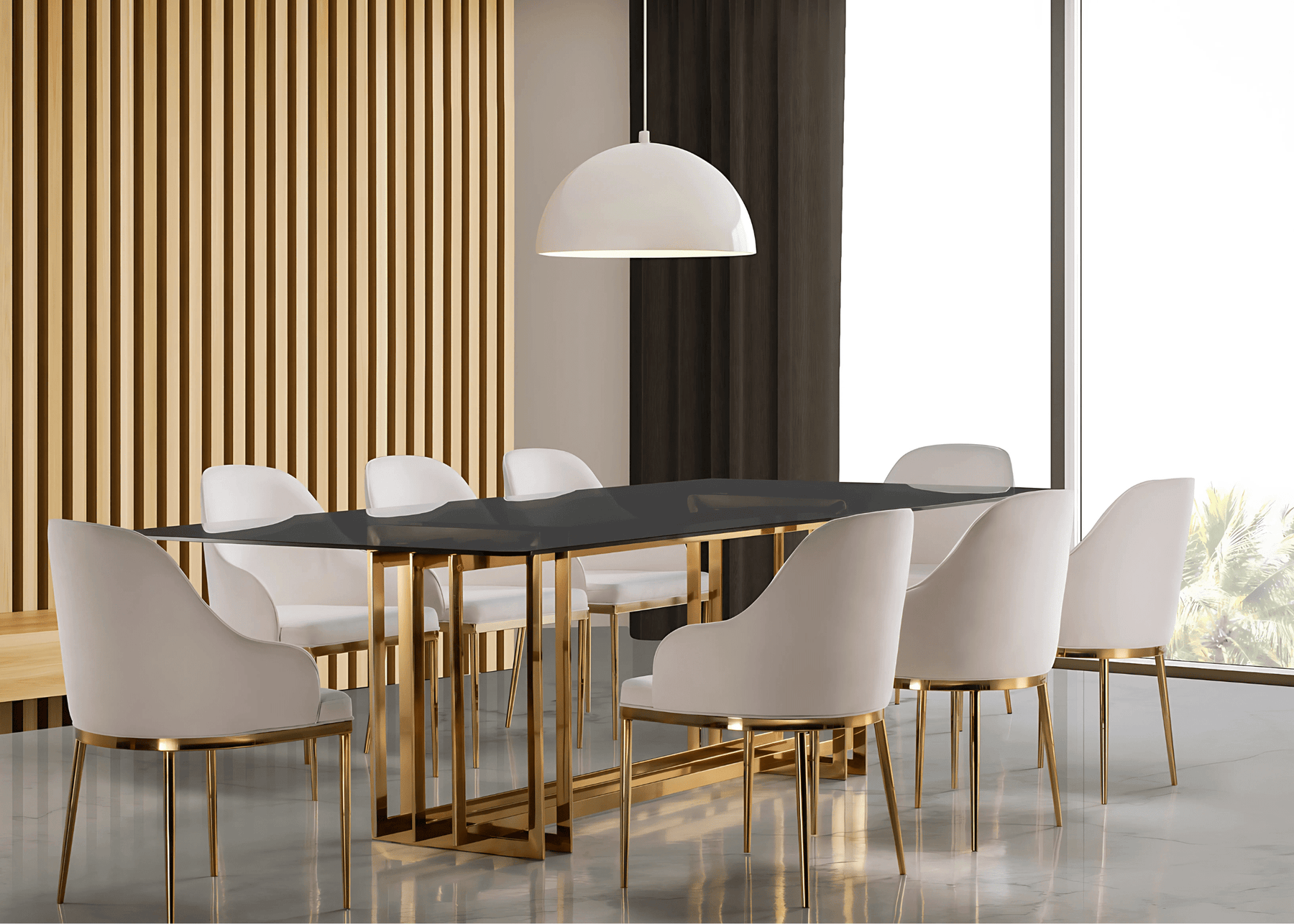 Conjunto de Jantar Mesa Conde e 8 Cadeiras Place