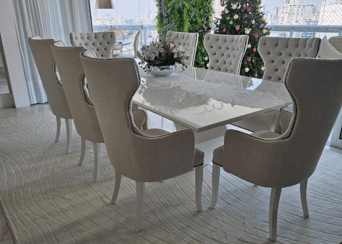 Mesa De Jantar Esplendor Vidro Extra - Pronta Entrega