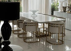Conjunto de Jantar Mesa Conde e 10 Poltronas Charme