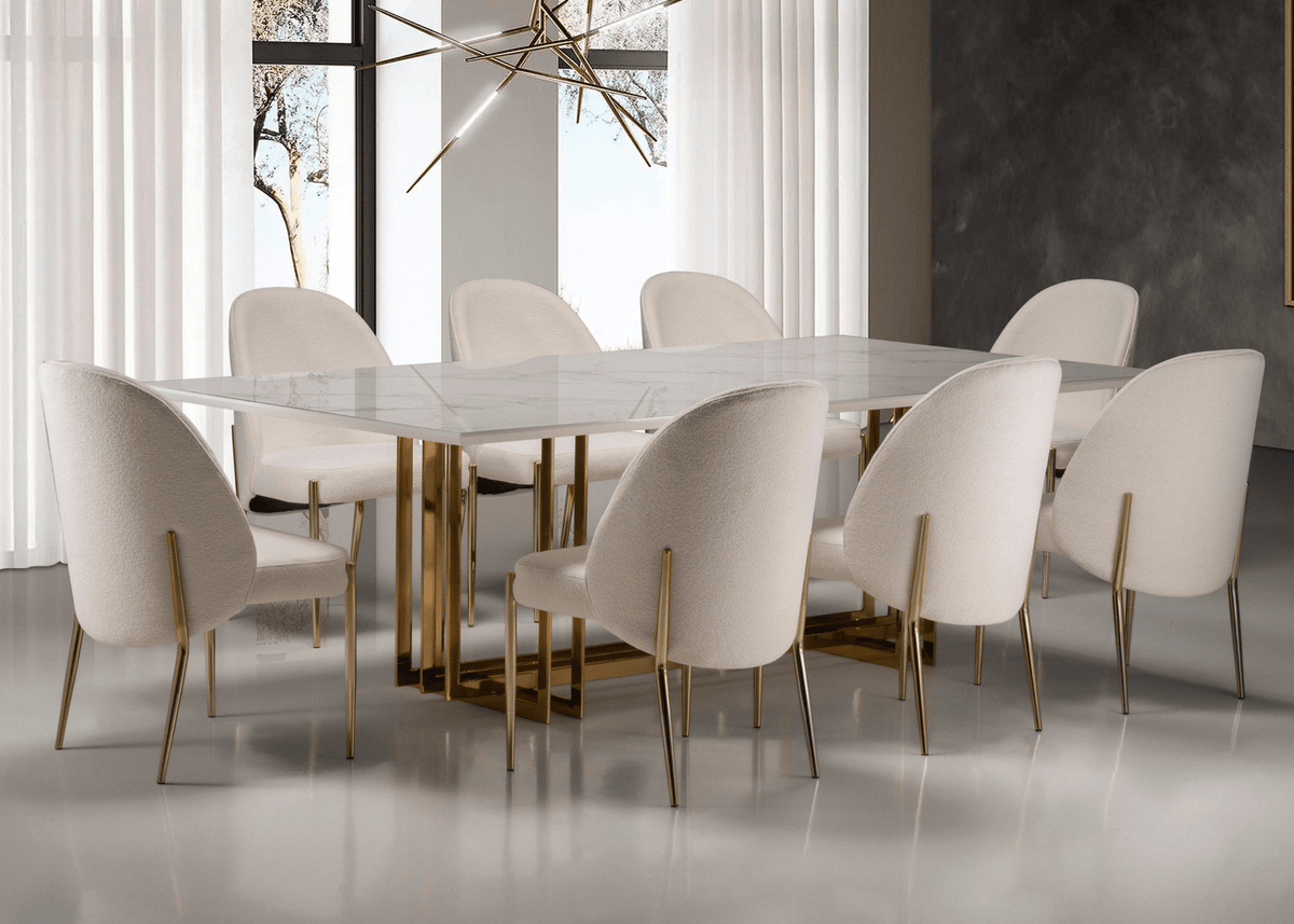 Conjunto de Jantar Mesa Conde e 8 Cadeiras Córdova
