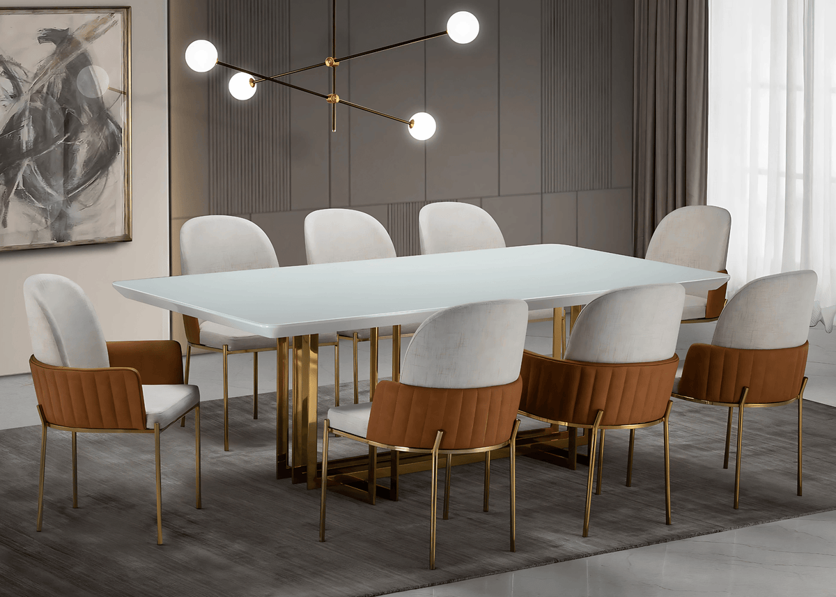 Conjunto de Jantar Mesa Conde e 8 Cadeiras Janete