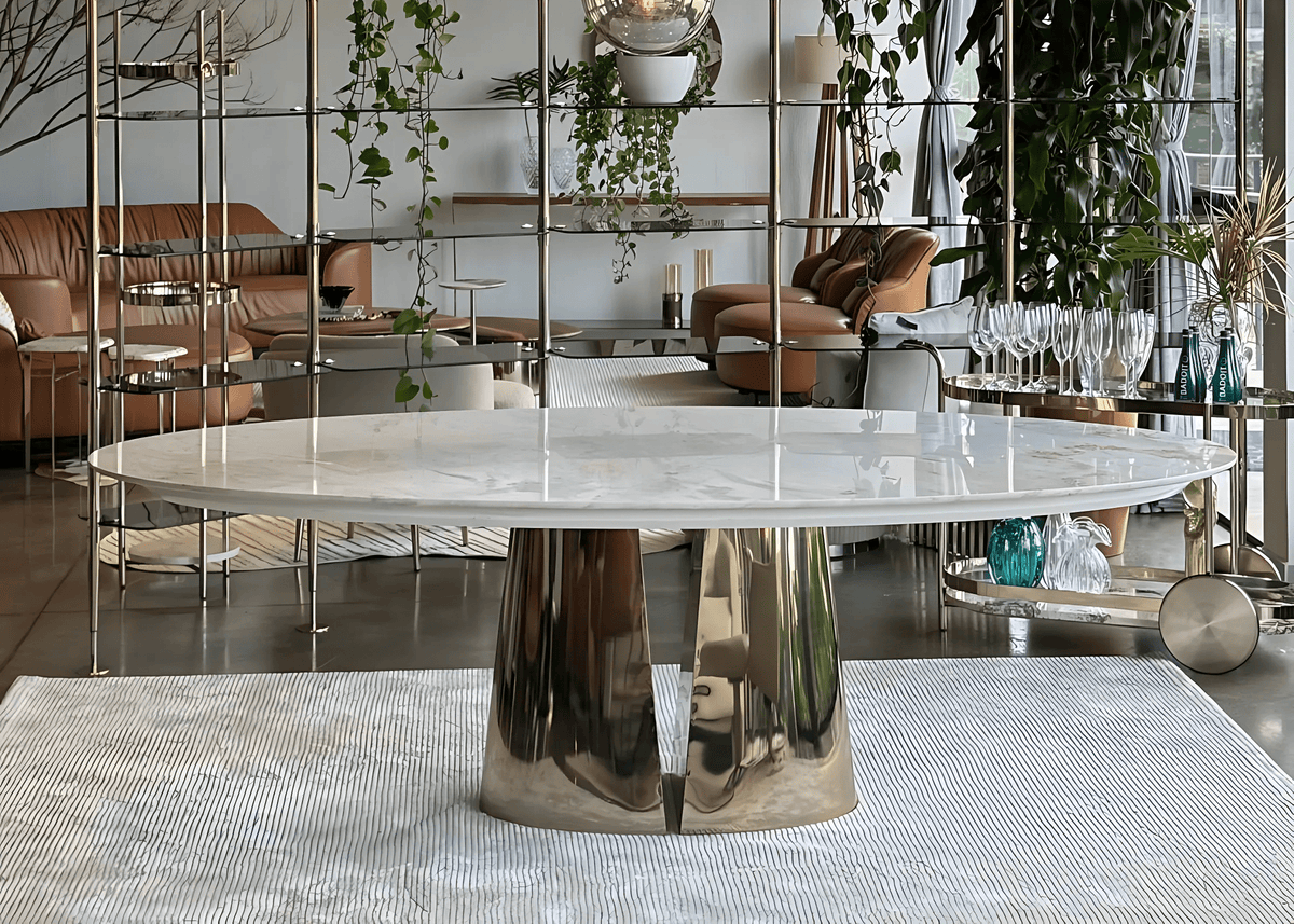 Mesa de Jantar Oval Forma