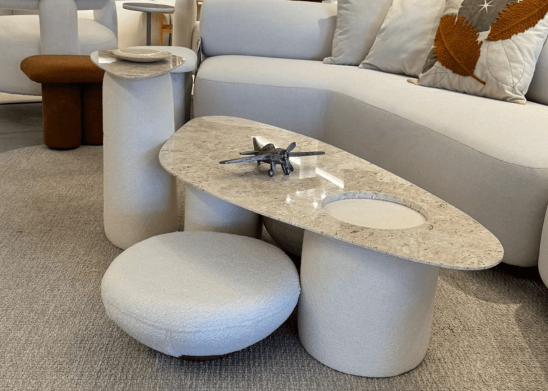 Mesa de Centro Ágata em Mármore