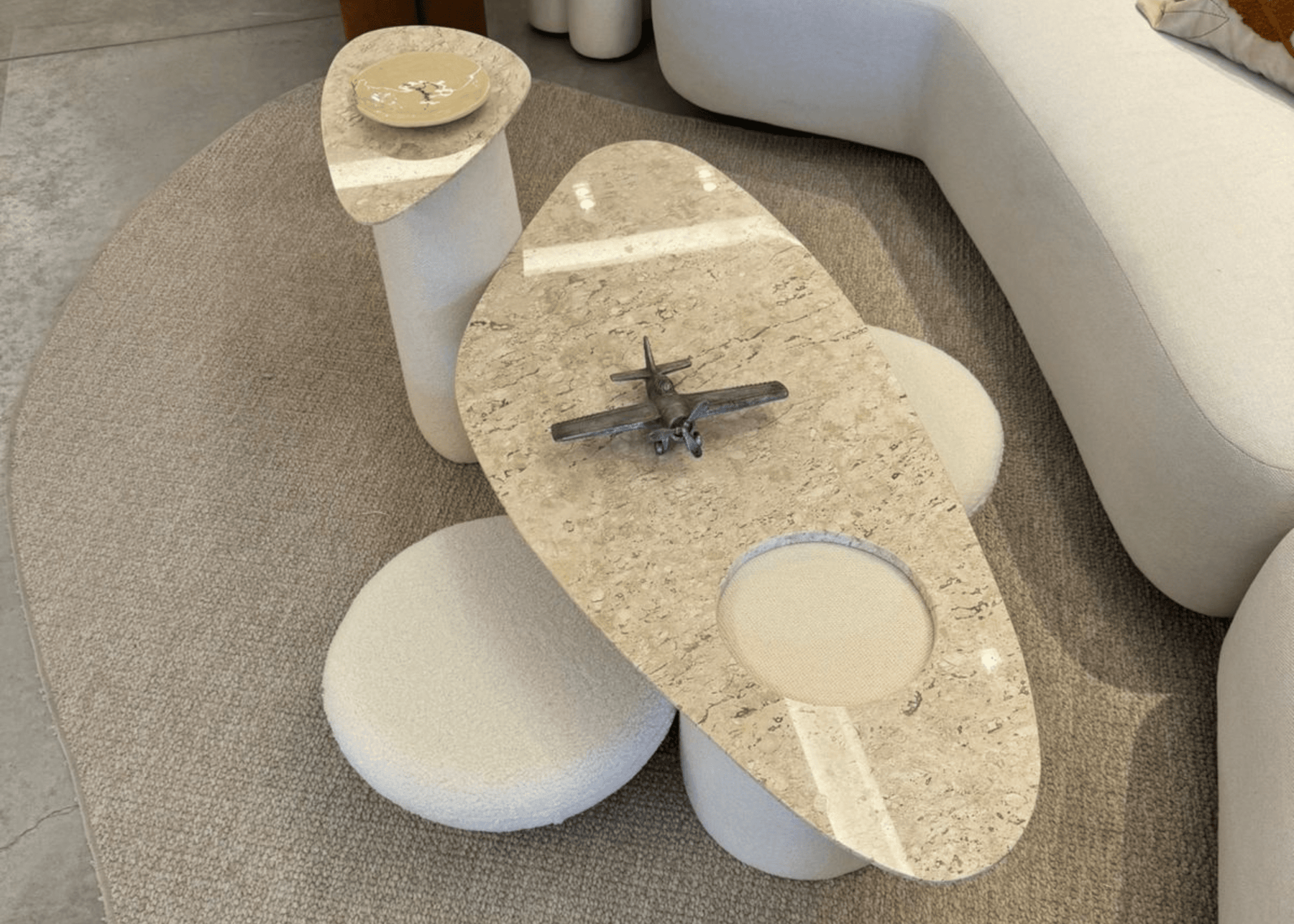 Mesa de Centro Ágata em Mármore