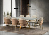 Conjunto Mesa de Jantar John e 8 Cadeiras Green