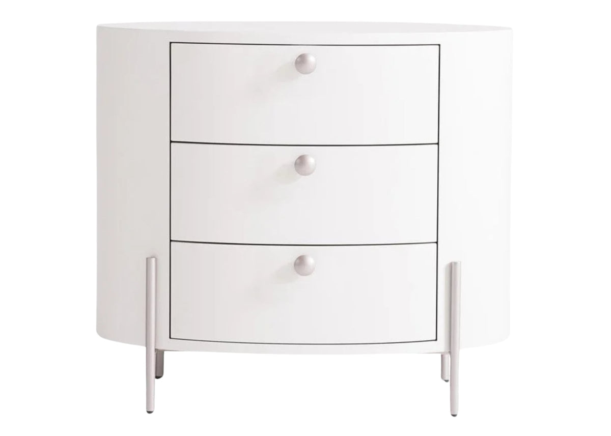 Mesa de Cabeceira Oval Leka
