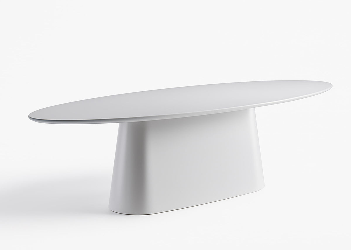Mesa De Jantar Oval Glass