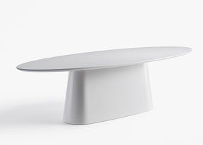 Mesa De Jantar Oval Glass
