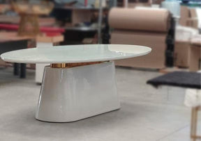Conjunto de Jantar Mesa Favo e 6 Cadeiras Estaiada