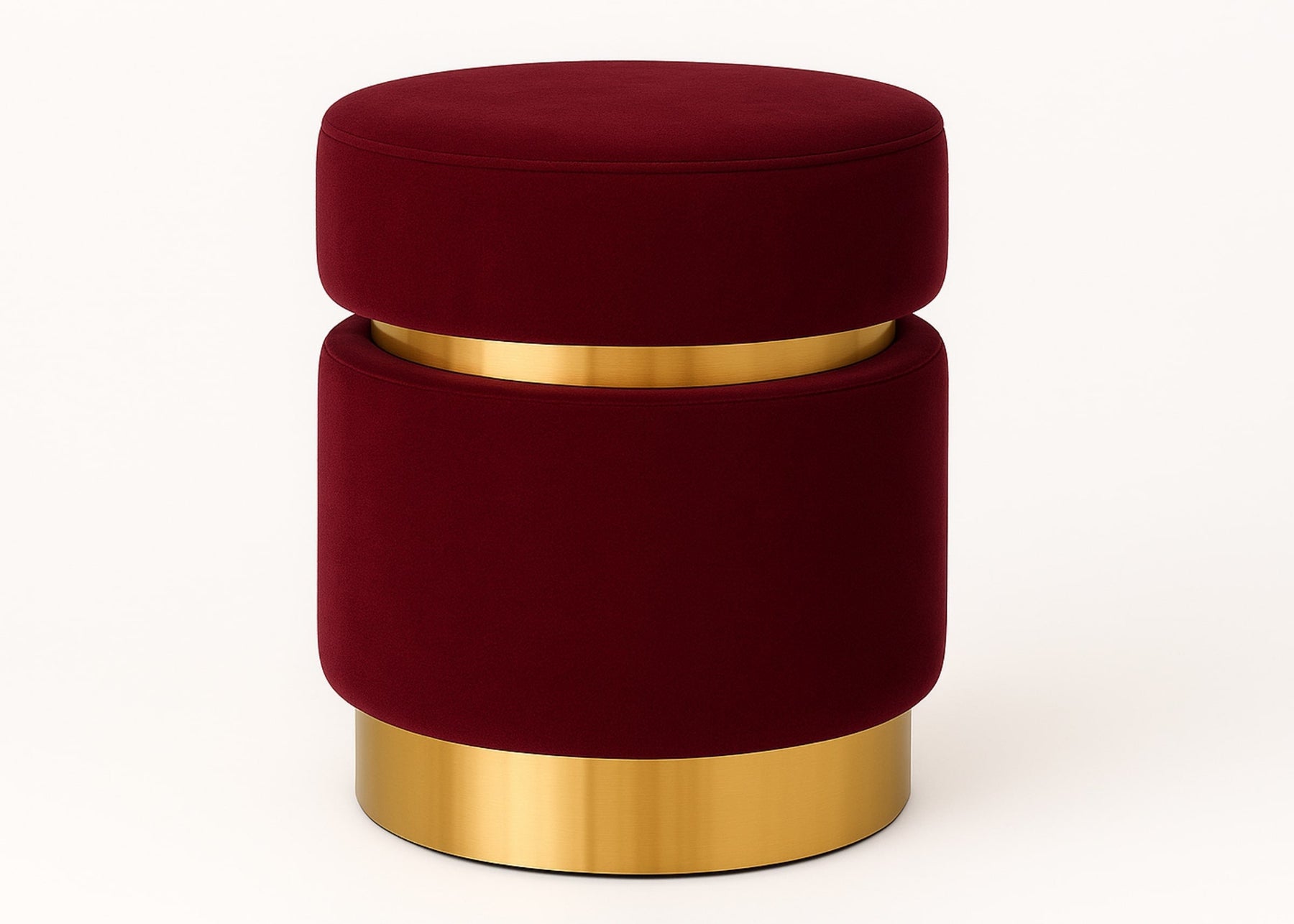 Puff Redondo Dourado