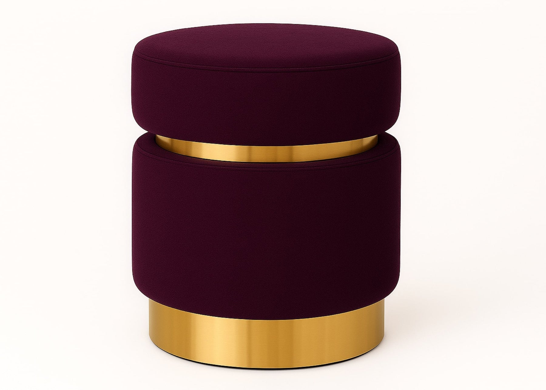 Puff Redondo Dourado