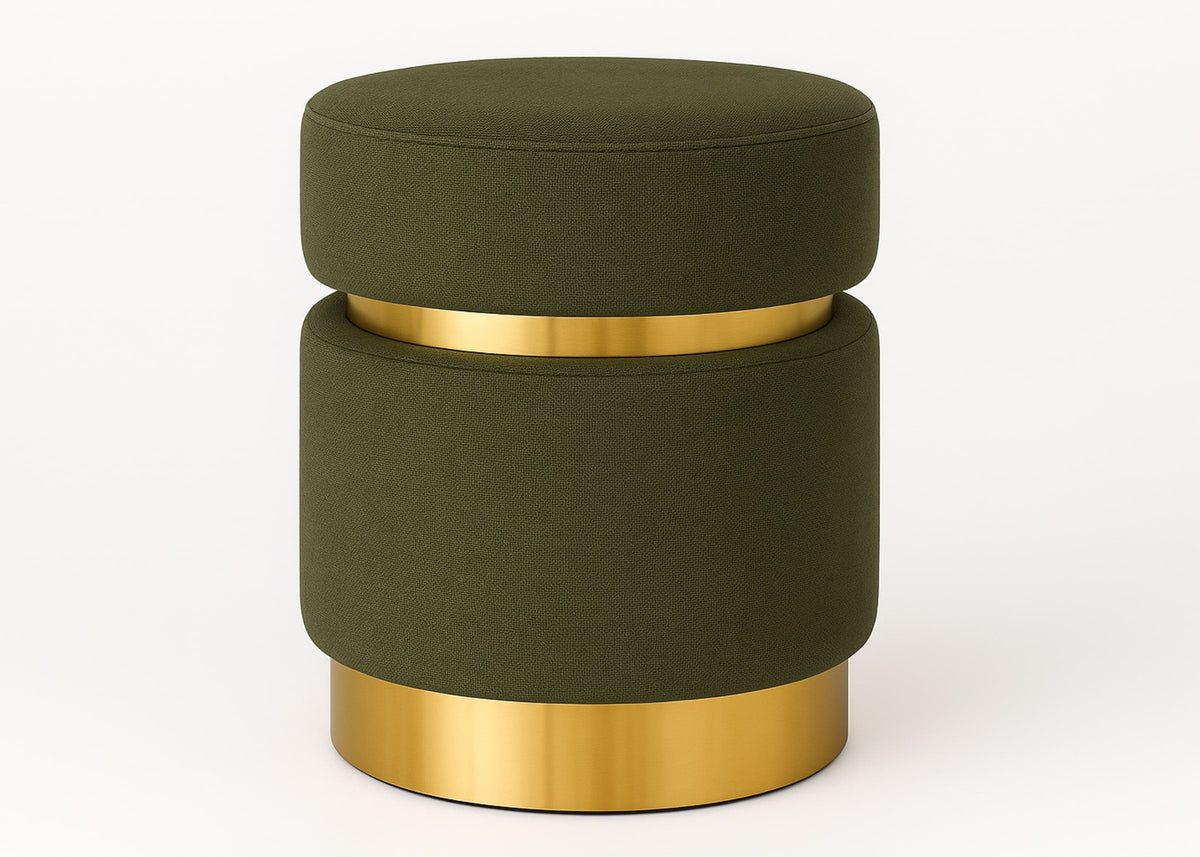 Puff Redondo Dourado