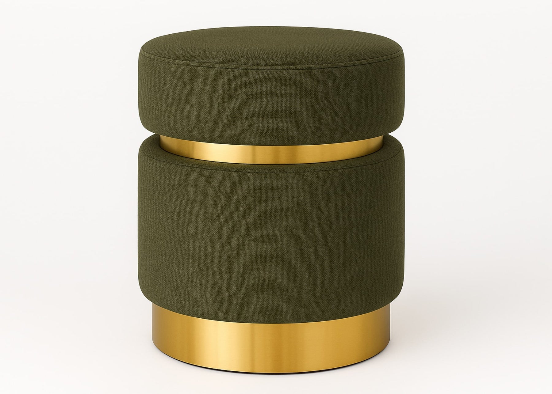 Puff Redondo Dourado