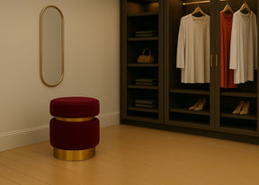 Puff Redondo Dourado