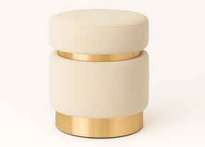 Puff Redondo Dourado